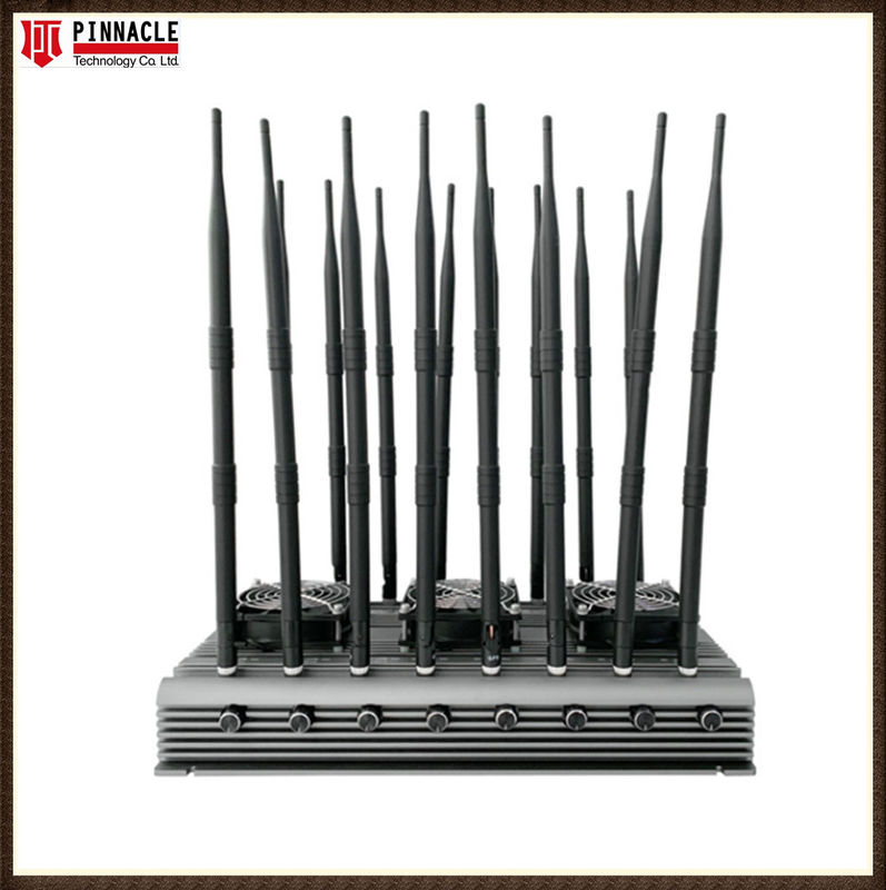 16 แอนเทนนา WIFI ระยะไกล Lojack Jammer โทรศัพท์มือถือ Blocker สําหรับสํานักงาน 120W