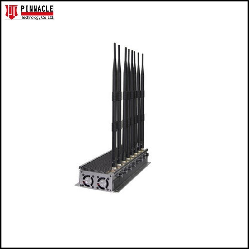 แรง 8 แอนเทนนา จอมเมอร์ล็อกก์ GPS WiFi VHF UHF โทรศัพท์มือถือและ Wifi blocker 80W