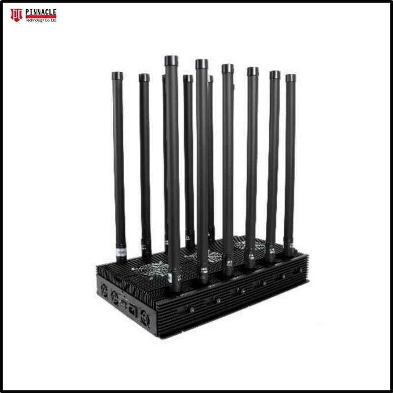 เสาอากาศ 12 อันกำลังสูง 300W เอาท์พุตมือถือ 2G / 3G / 4G / 5G WIFI สัญญาณเดสก์ท็อป Jammer