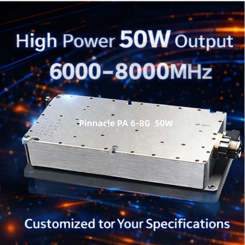 โมดูลเครื่องขยายพลังงานสูง 810 GHz 50W เครื่องขยายพลังงาน RF ประสิทธิภาพสูง สําหรับการใช้งานในวง X