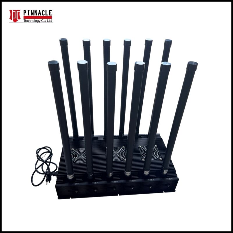 เสาอากาศ 12 อันกำลังสูง 300W เอาท์พุตมือถือ 2G / 3G / 4G / 5G WIFI สัญญาณเดสก์ท็อป Jammer