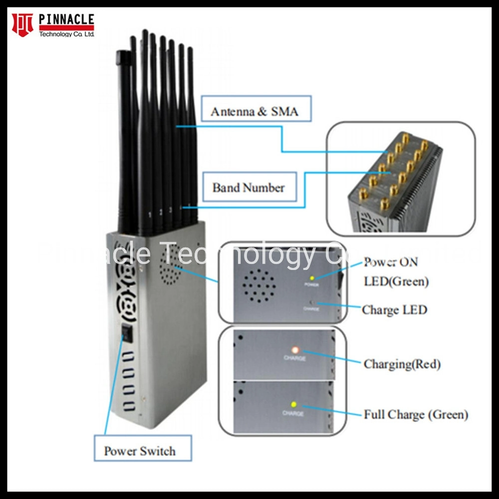 12CH มือถือ โทรศัพท์มือถือกองทัพบก จับเสียงเสียง VHF UHF Radio Signal Blocker 3
