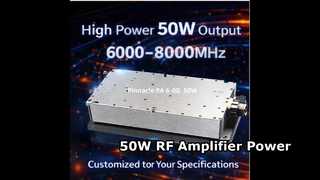 50W บรอดแบนด์ 400-3000MHZ/2500-6000MHZ/6000-8000MHZ โมดูลเครื่องขยายเสียง RF